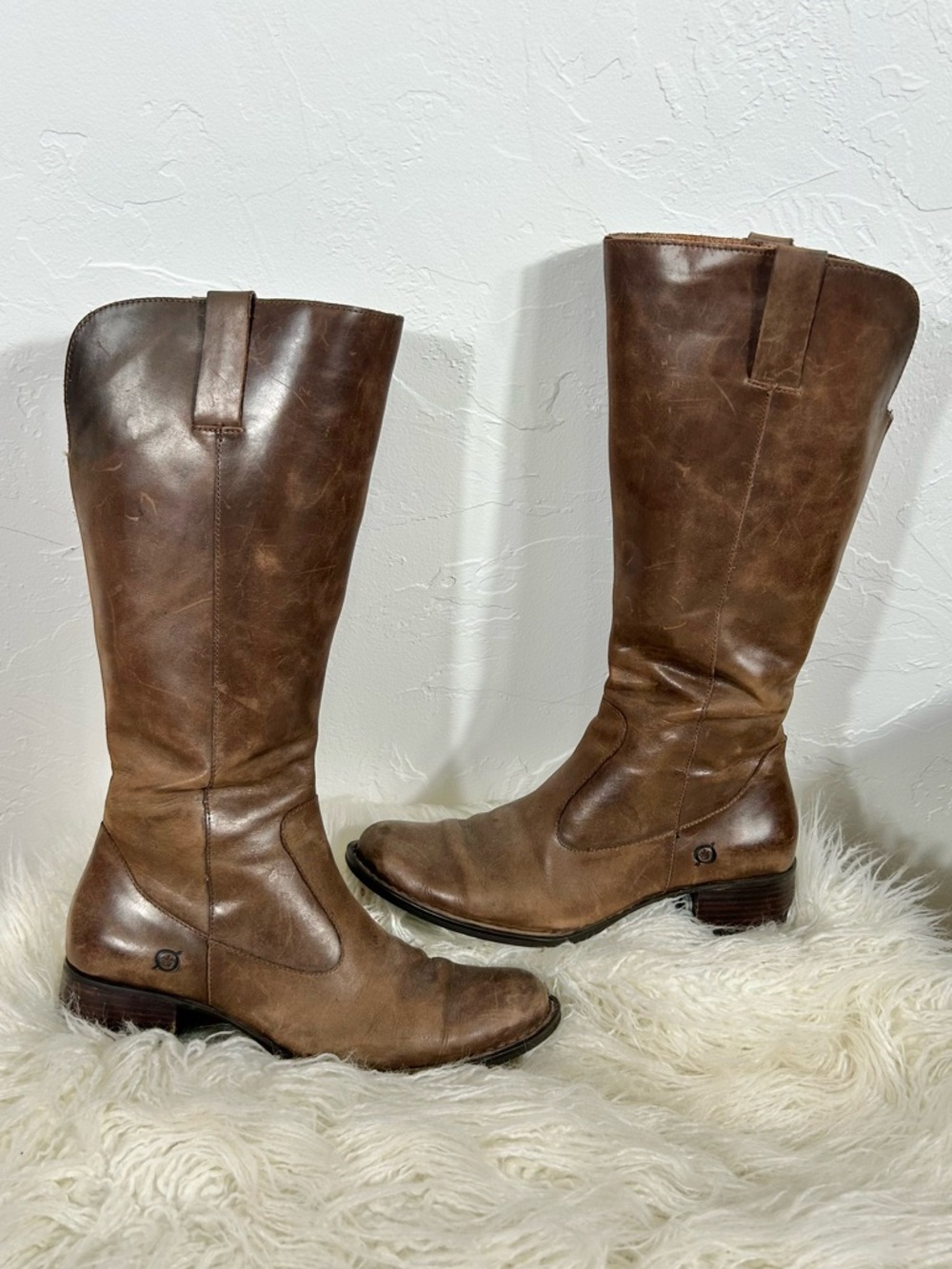 Born Women’s Brown Leather Riding Boots Size 9.5M
